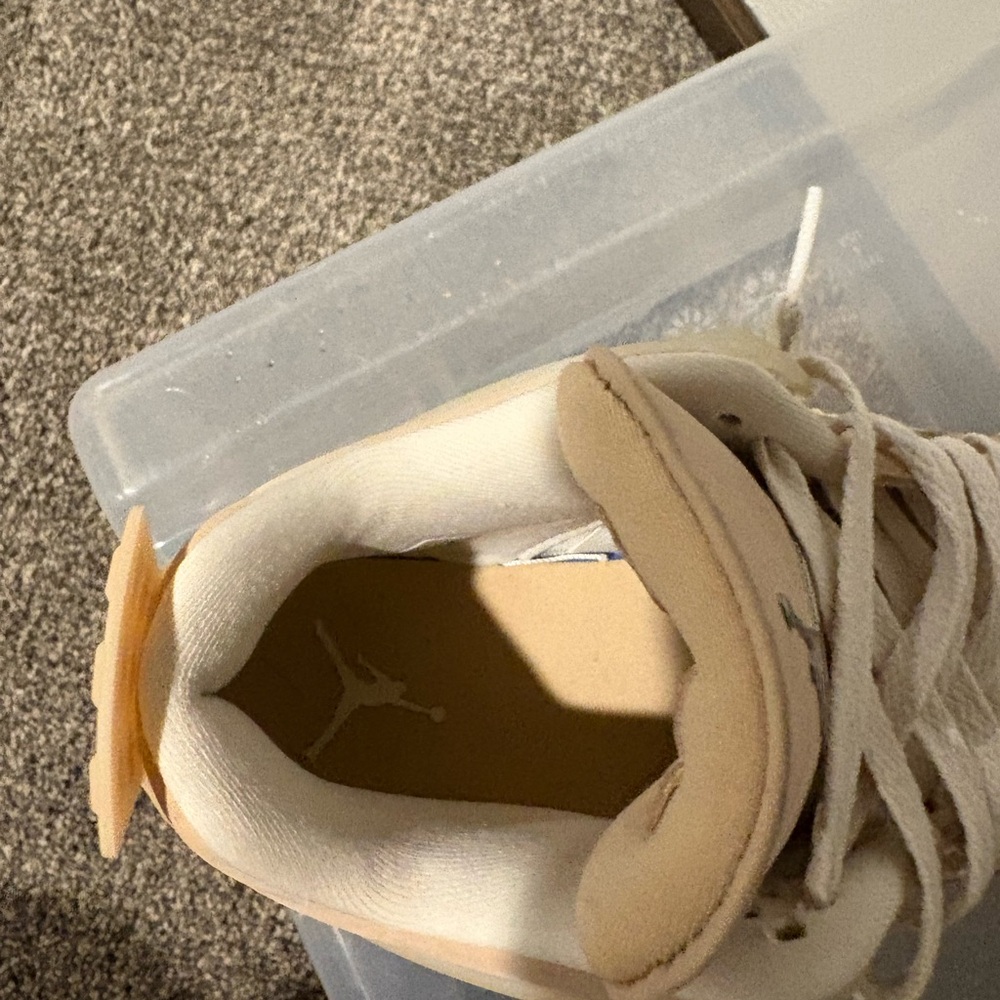 Jordan Women's Sneakers in Tan and White - Picture 10 of 12